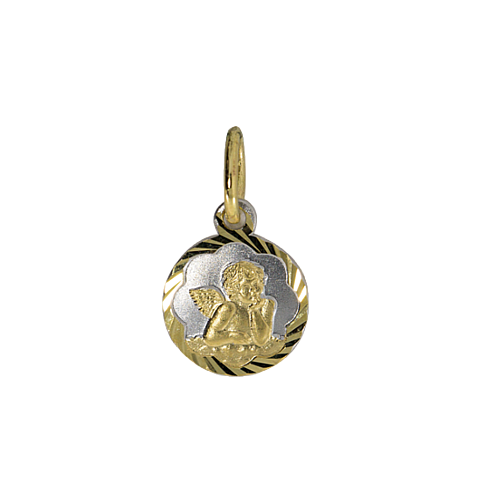 ENGEL rund, 14 Karat, bicolor, 8 mm - 45694