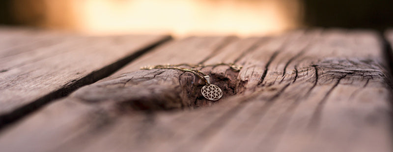 Blume des Lebens Taufkette Schutzschmuck Harmonie Gold  Karat Gelbgold echt